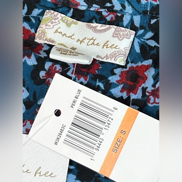 NWT Band Of The Free Josie Sapphire Mixed Print Long Sleeve Top Small - Picture 6 of 12